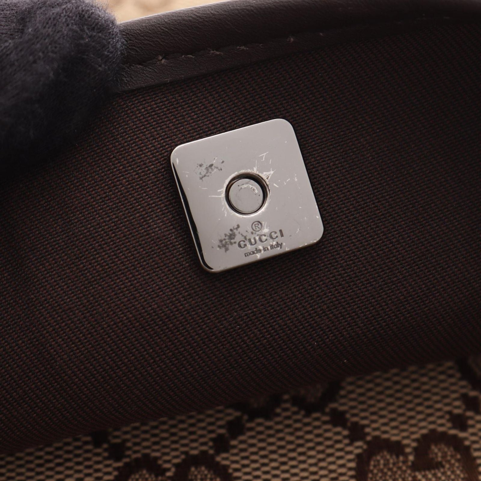 Gucci Shoulder Bag GG Campus Beige Brown Leather — view 6