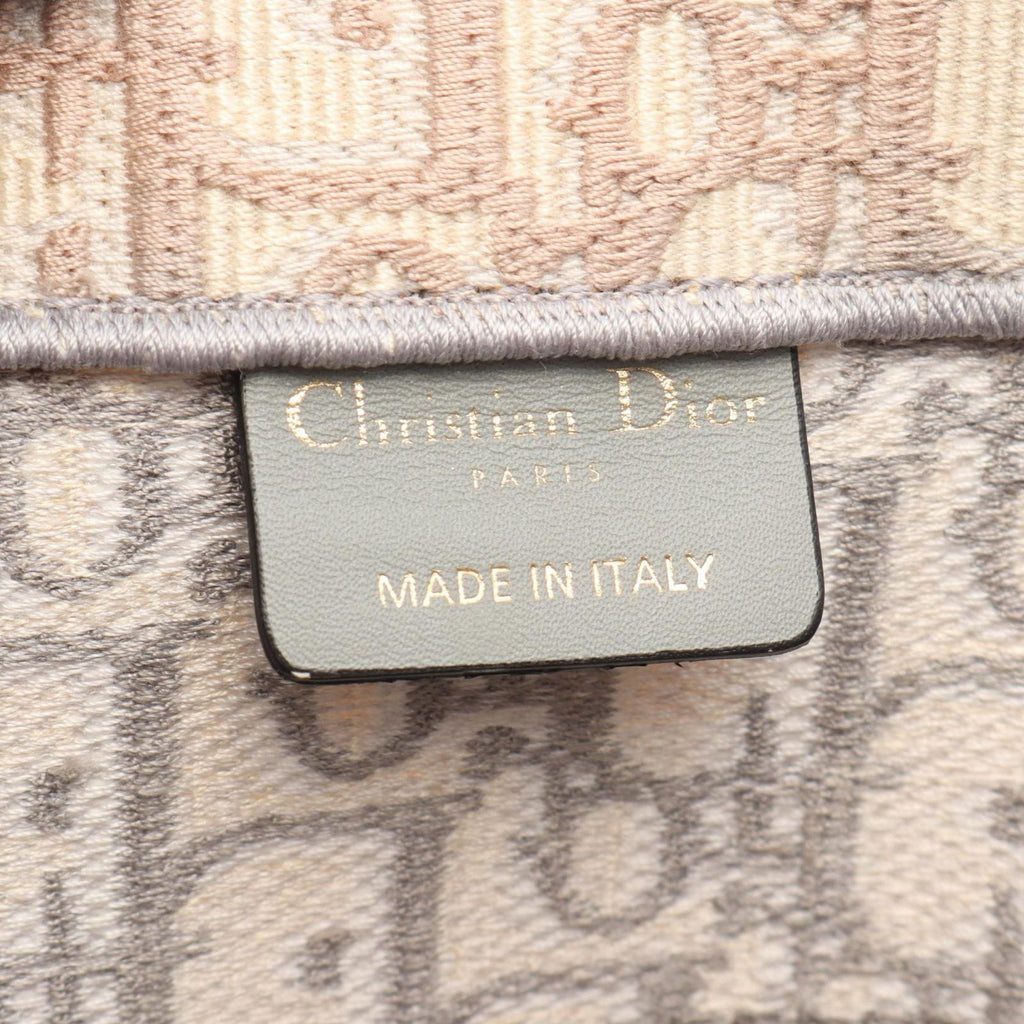 Dior Tote Bag Book Oblique Gray White — view 4