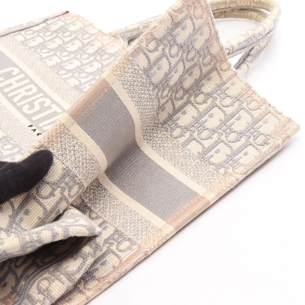 Dior Tote Bag Book Oblique Gray White — view 8