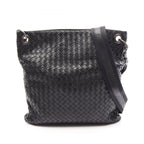Bottega Veneta Shoulder Bag Intrecciato Black Leather