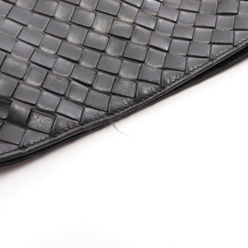 Bottega Veneta Shoulder Bag Intrecciato Black Leather — view 8