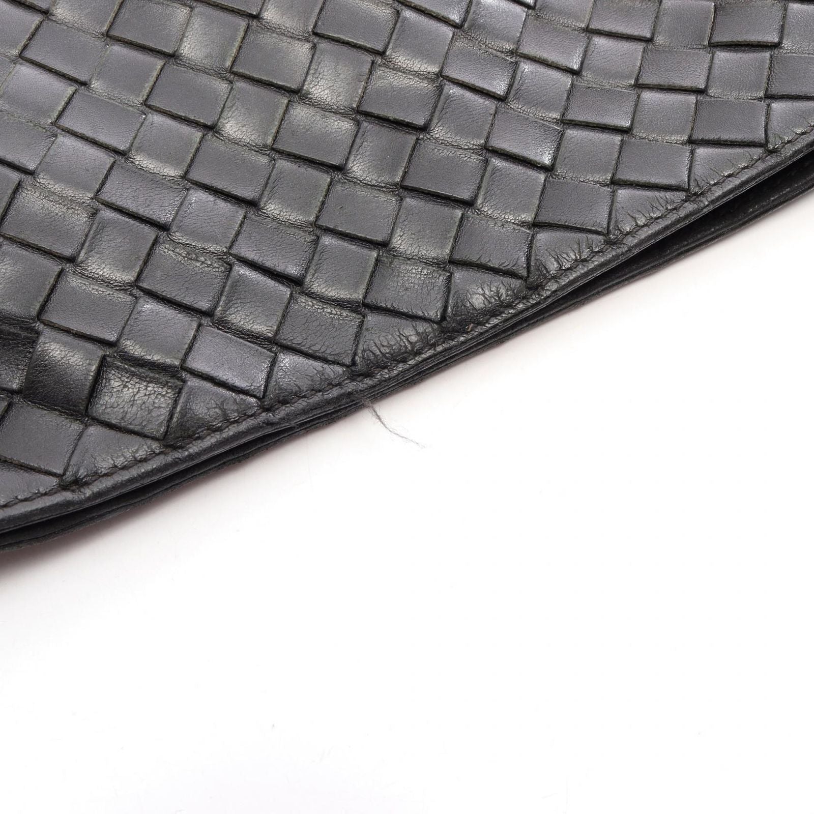 Bottega Veneta Shoulder Bag Intrecciato Black Leather — view 8