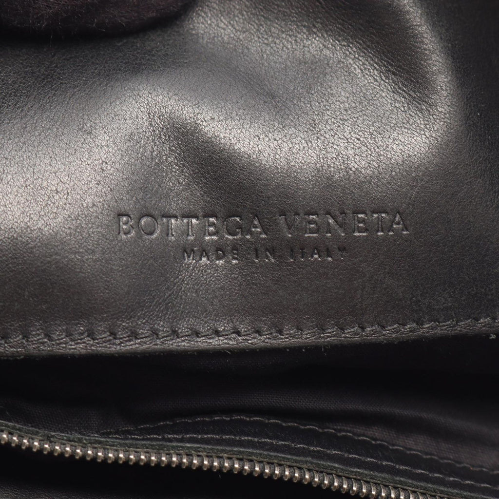 Bottega Veneta Shoulder Bag Intrecciato Black Leather — view 4