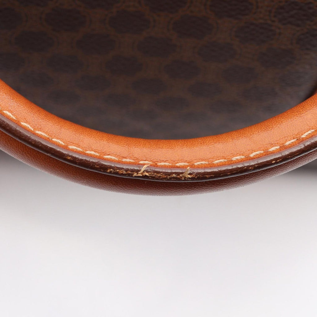 Celine Macadam Brown Canvas Leather Mini Boston Handbag — view 8