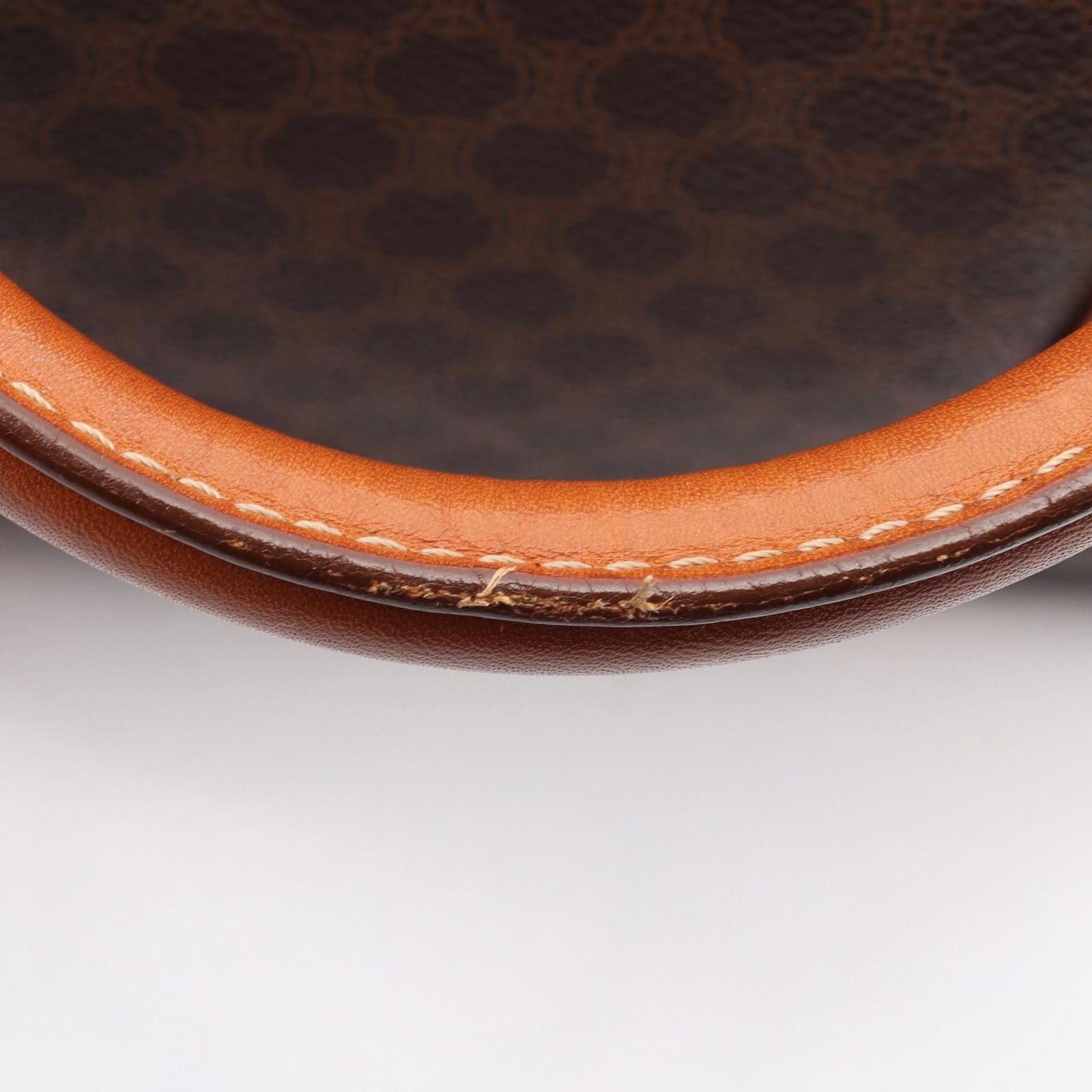 Celine Macadam Brown Canvas Leather Mini Boston Handbag — view 8