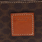 Celine Macadam Brown Canvas Leather Mini Boston Handbag — view 5