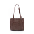 Celine Tote Bag Macadam Brown Canvas Leather