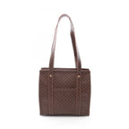 Celine Tote Bag Macadam Brown Canvas Leather