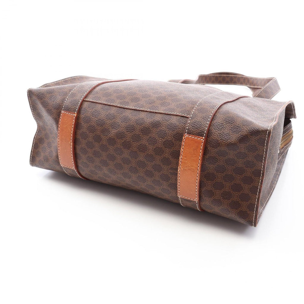 Celine Tote Bag Macadam Brown Canvas Leather — view 5