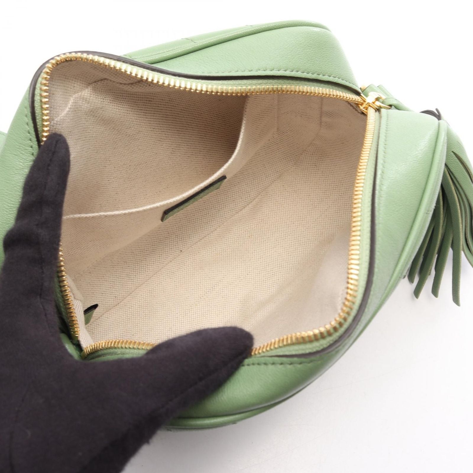 Gucci Shoulder Bag Blondie Green Leather — view 3