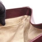 Gucci Shoulder Bag Bamboo Bordeaux Leather Tote — view 6