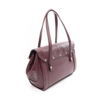 Gucci Shoulder Bag Bamboo Bordeaux Leather Tote — view 2