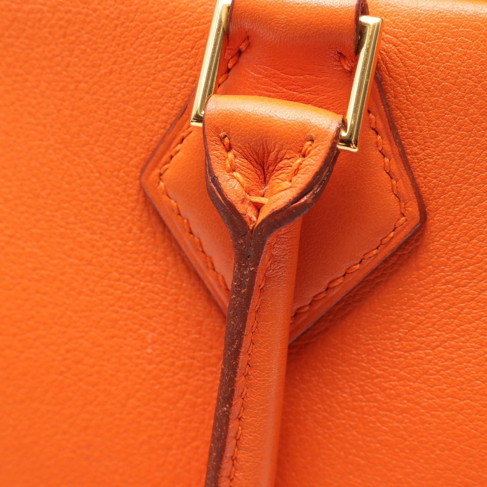 Hermes Plume 32 Orange Handbag — view 6