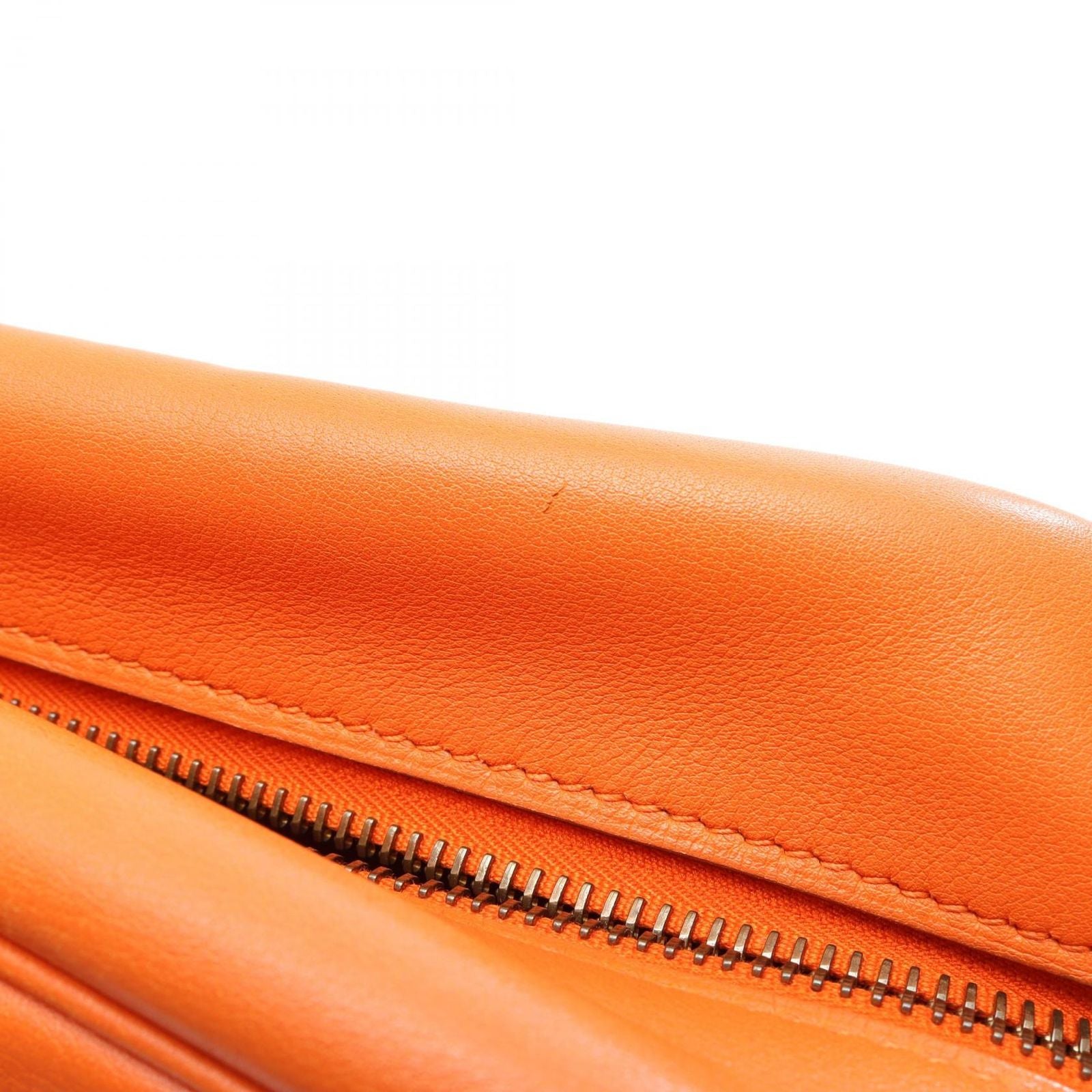 Hermes Plume 32 Orange Handbag — view 7