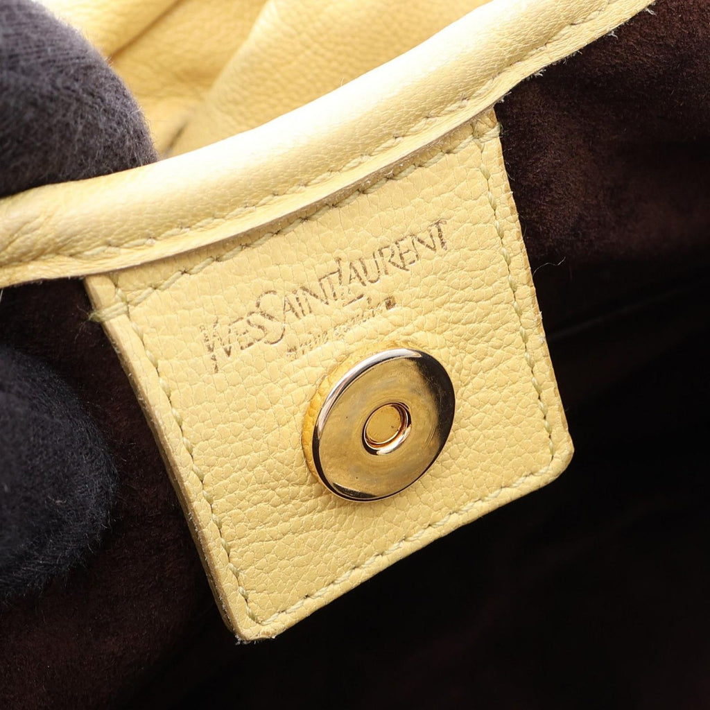 Saint Laurent Paris Shoulder Bag Tropez Yellow Leather — view 4