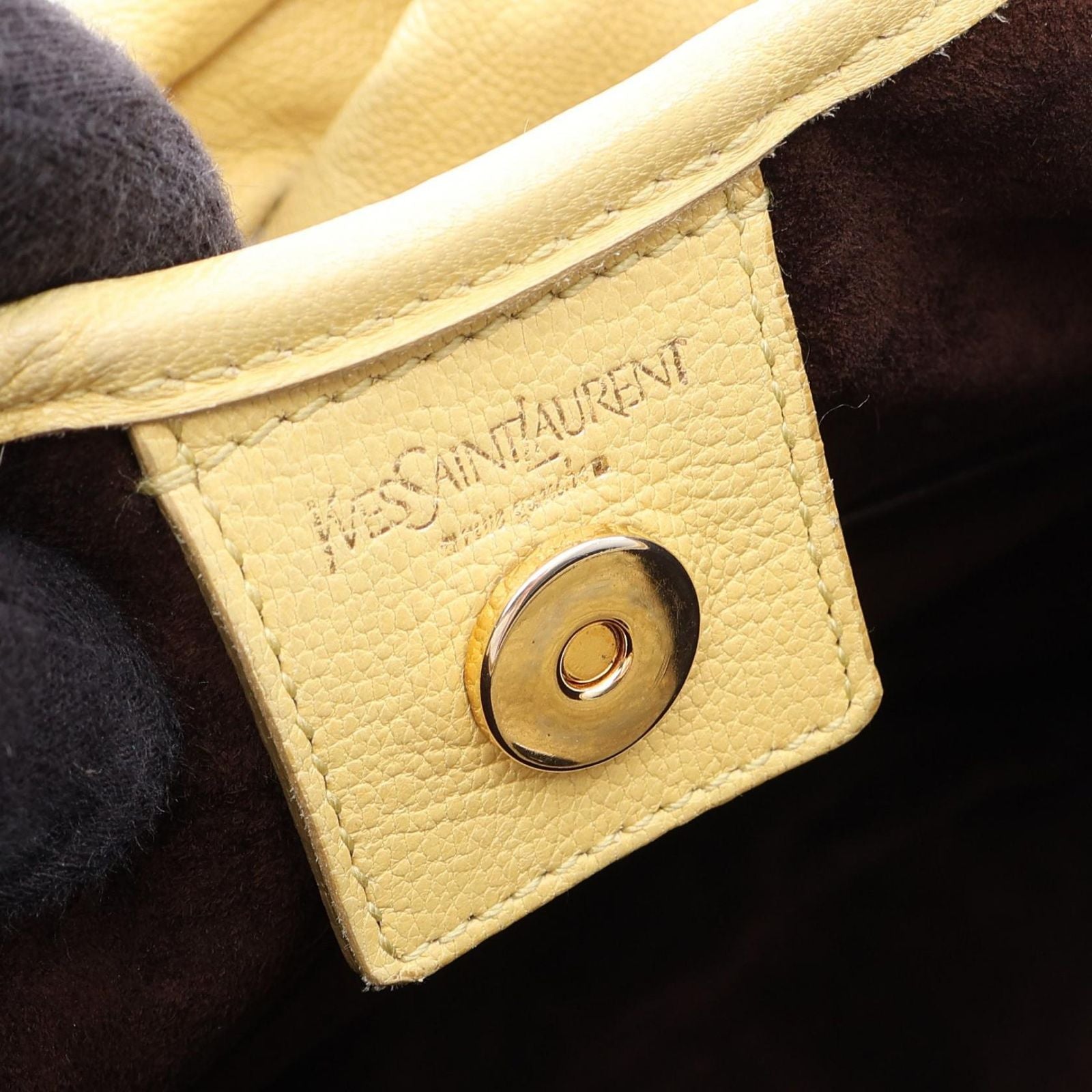 Saint Laurent Paris Shoulder Bag Tropez Yellow Leather — view 4