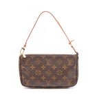 Louis Vuitton Pochette Accessory Soir Monogram Canvas Leather Handbag