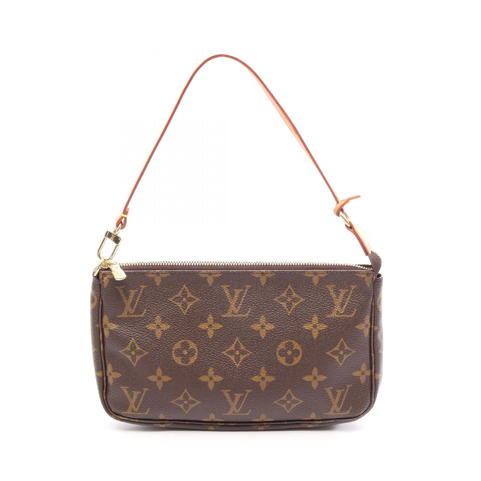 Louis Vuitton Pochette Accessory Soir Monogram Canvas Leather Handbag