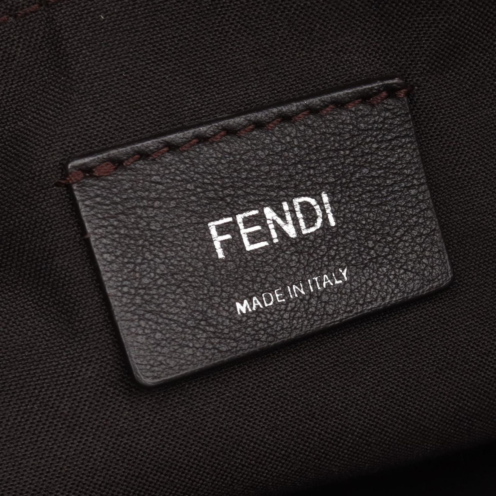 Fendi by the Way Medium 2-Way Khaki Pink Gray Leather Handbag — view 4
