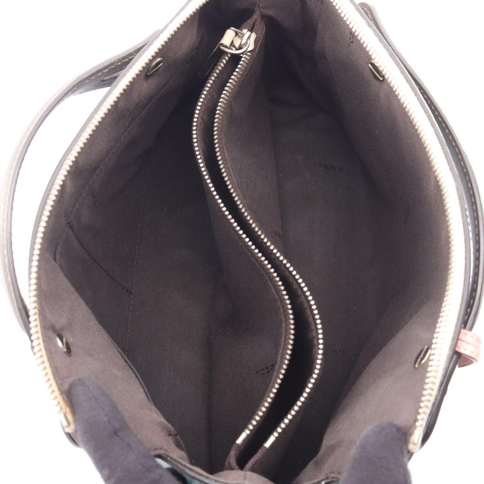 Fendi by the Way Medium 2-Way Khaki Pink Gray Leather Handbag — view 3