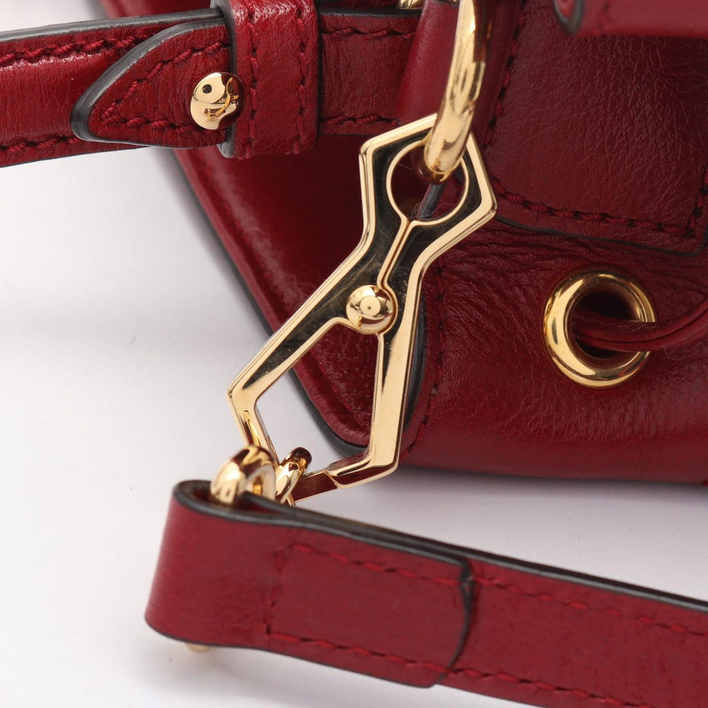 Gucci Ophidia Small Bucket 2-Way Navy Red Suede Leather Bag — view 7
