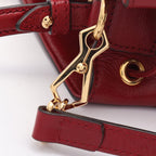 Gucci Ophidia Small Bucket 2-Way Navy Red Suede Leather Bag — view 7