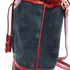 Gucci Ophidia Small Bucket 2-Way Navy Red Suede Leather Bag — view 6
