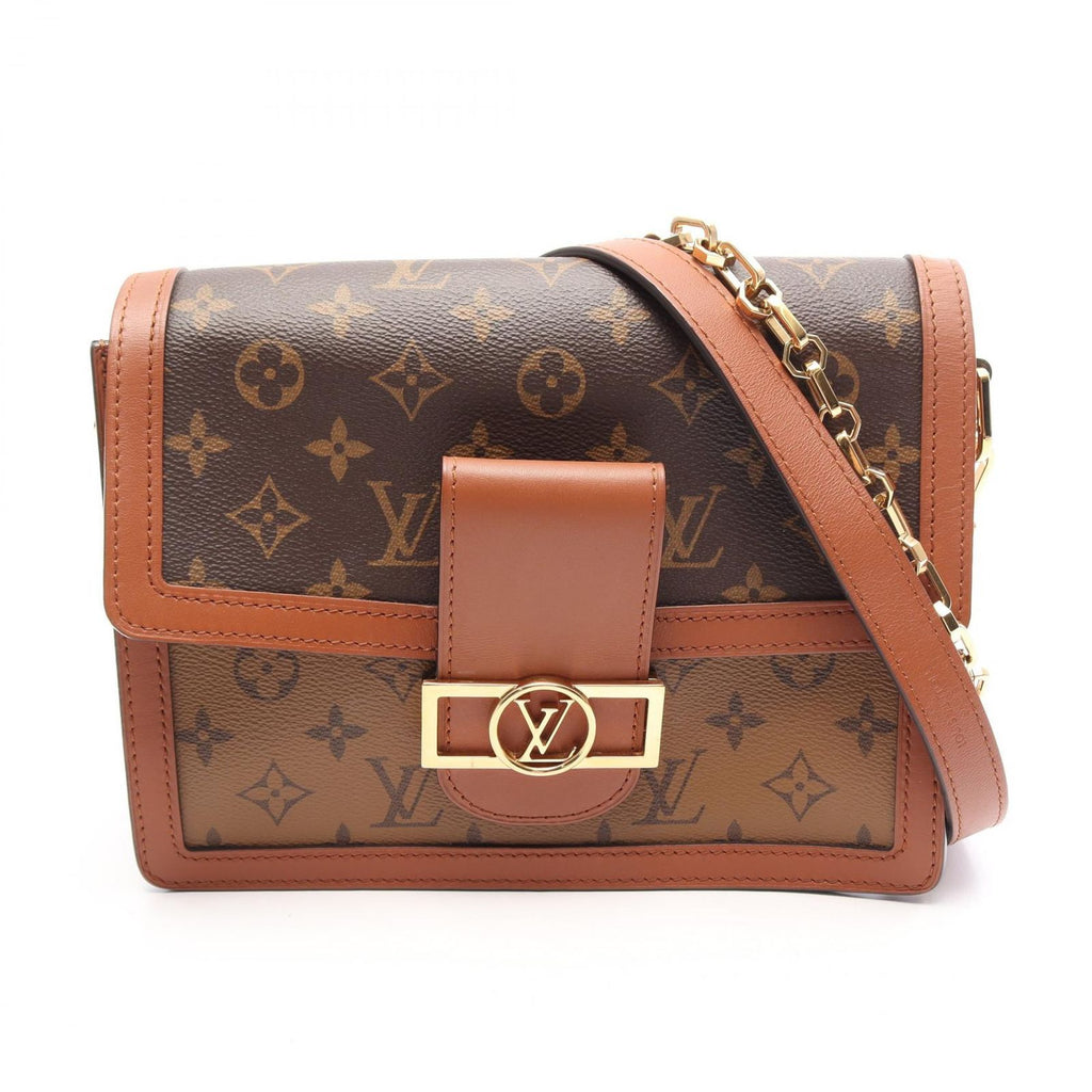 Louis Vuitton Shoulder Bag Dauphine MM 2-Way Canvas Leather