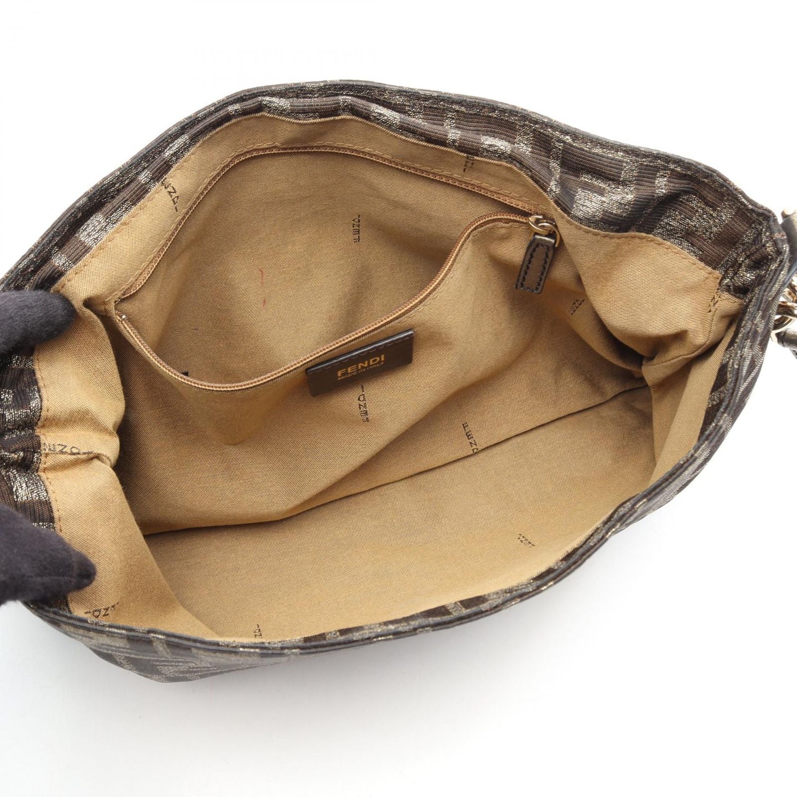 Fendi Shoulder Bag Zucca Bag Leather — view 3