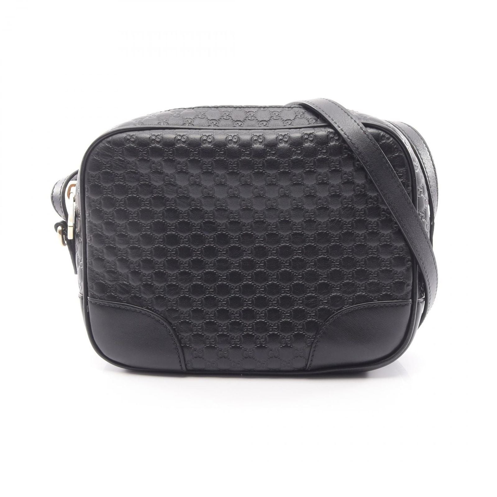 Gucci Shoulder Bag Bree Micro Guccissima Black Leather