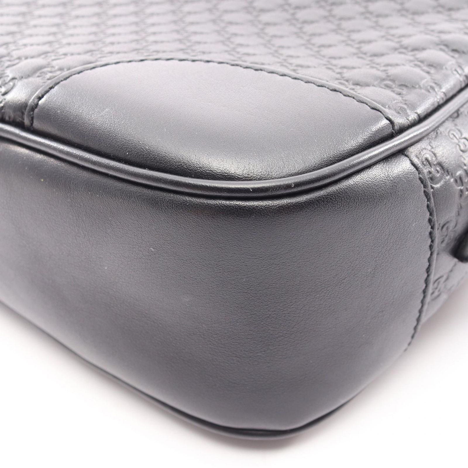 Gucci Shoulder Bag Bree Micro Guccissima Black Leather — view 6