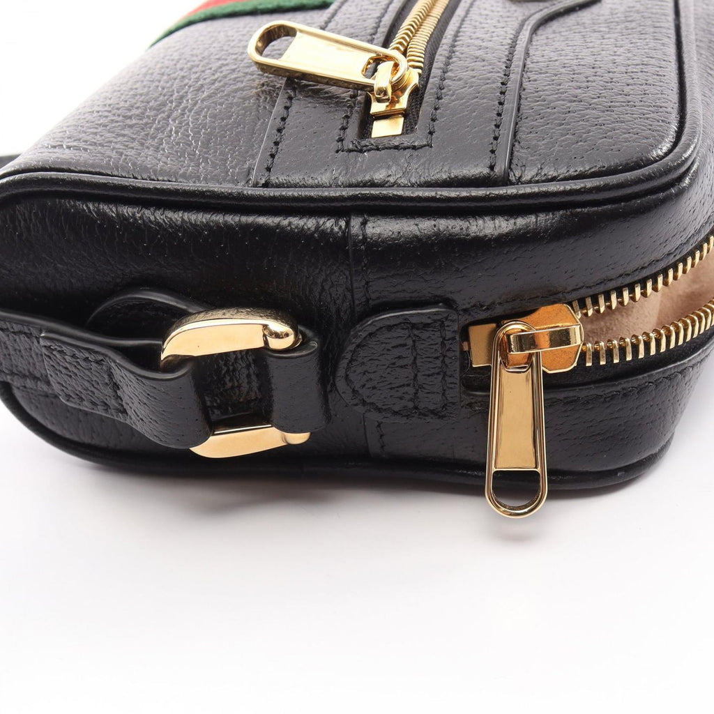 Gucci Shoulder Bag Ophidia Black Green Red Leather — view 6