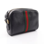 Gucci Shoulder Bag Ophidia Black Green Red Leather — view 2