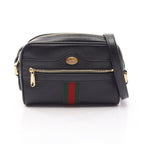 Gucci Shoulder Bag Ophidia Black Green Red Leather