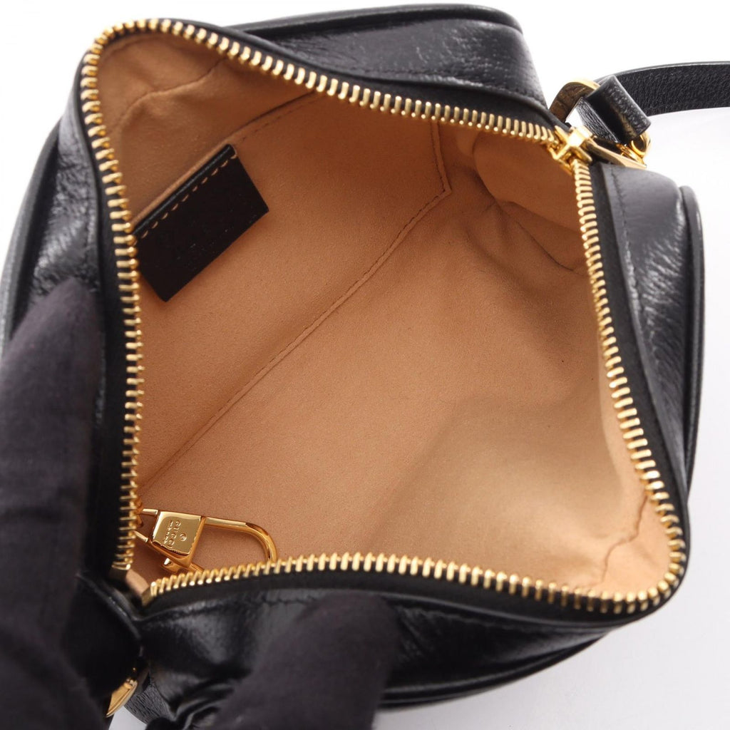 Gucci Shoulder Bag Ophidia Black Green Red Leather — view 3