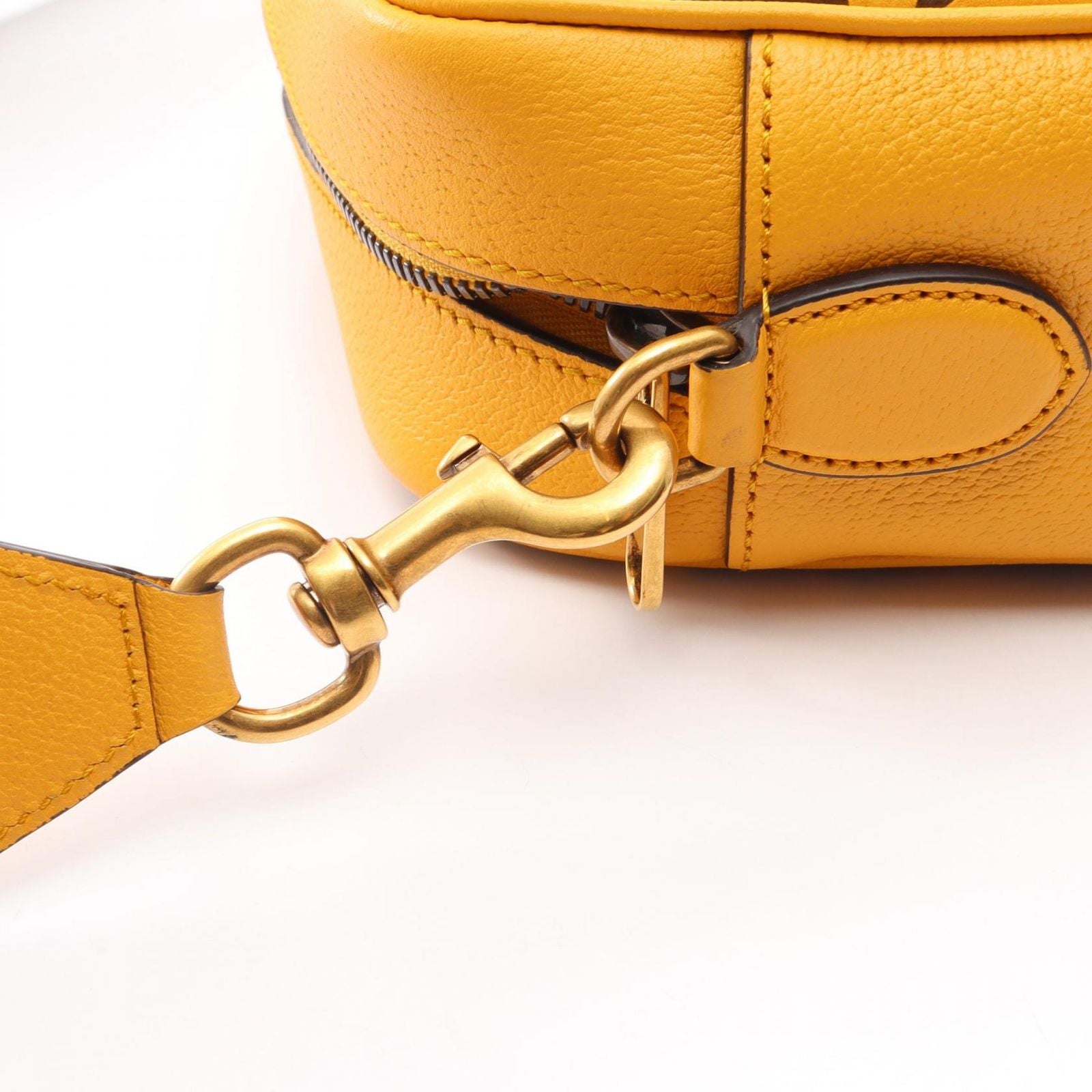 Gucci Shoulder Bag Adidas Yellow Brown Green Leather Small — view 5
