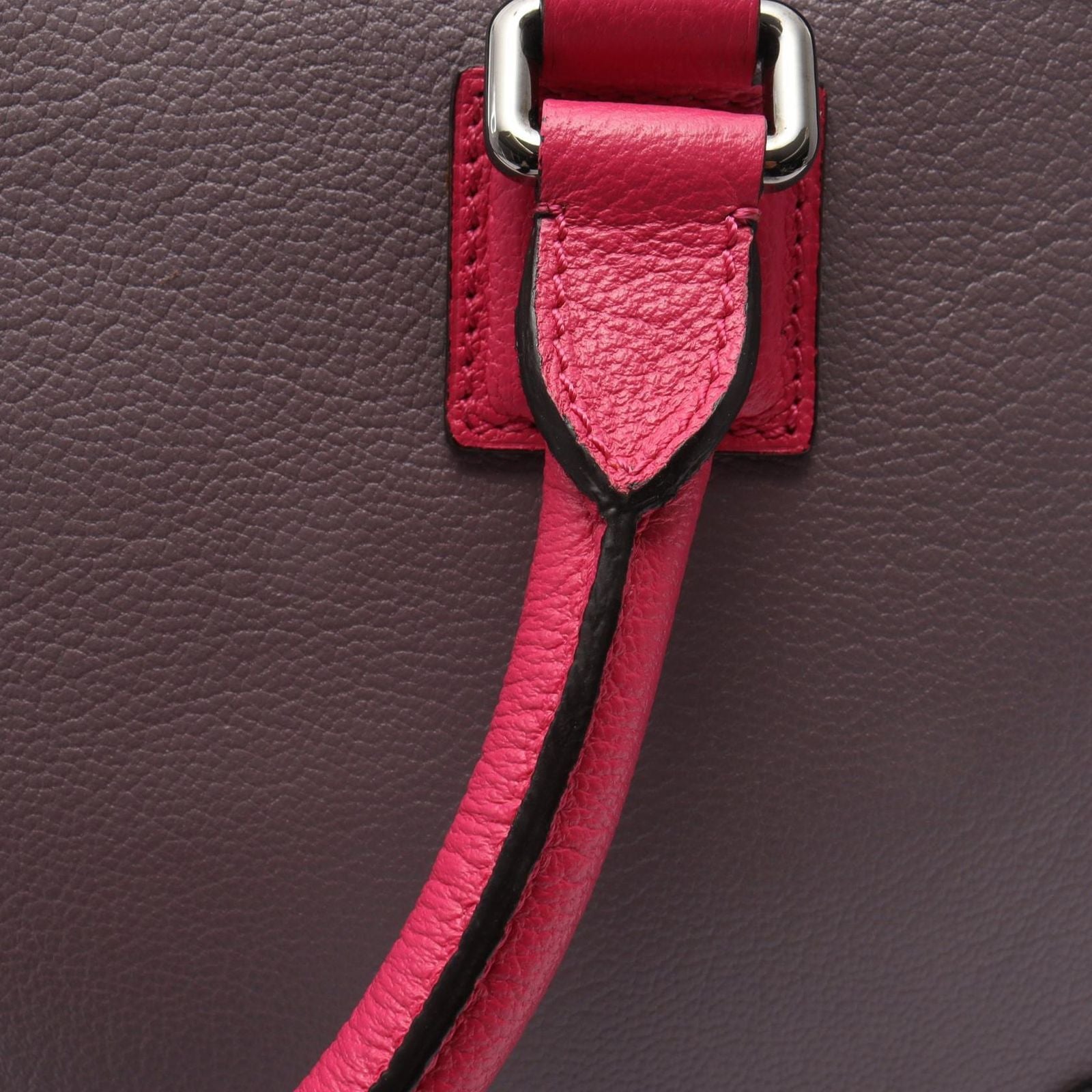 Loewe Amazona 36 Purple Pink Leather Handbag — view 5