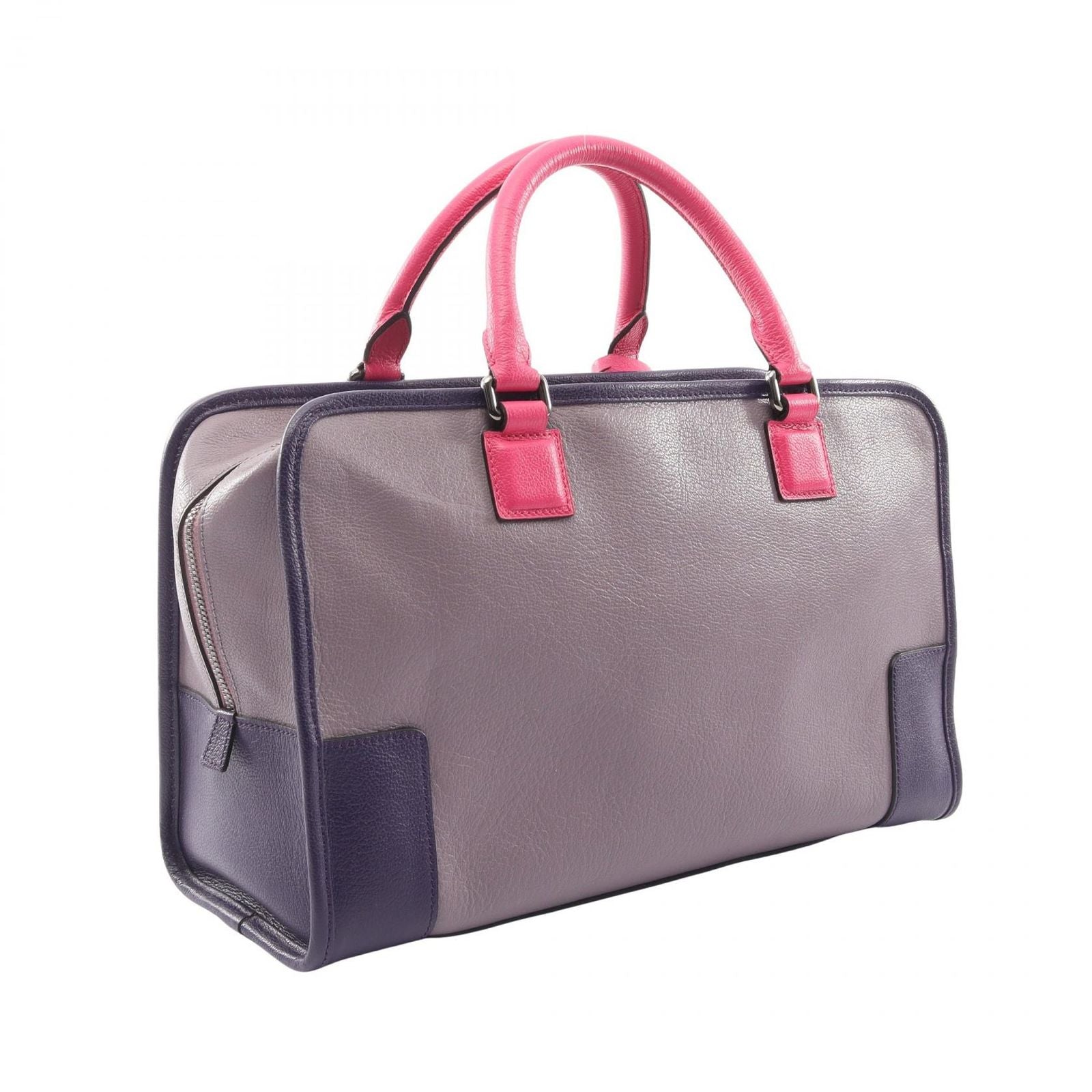 Loewe Amazona 36 Purple Pink Leather Handbag — view 2