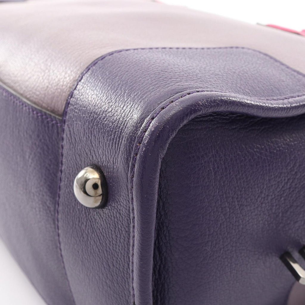 Loewe Amazona 36 Purple Pink Leather Handbag — view 6