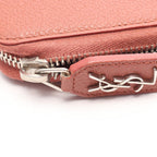 Saint Laurent Paris Round Length Wallet Classic Rive Gauche Terracotta Leather — view 7