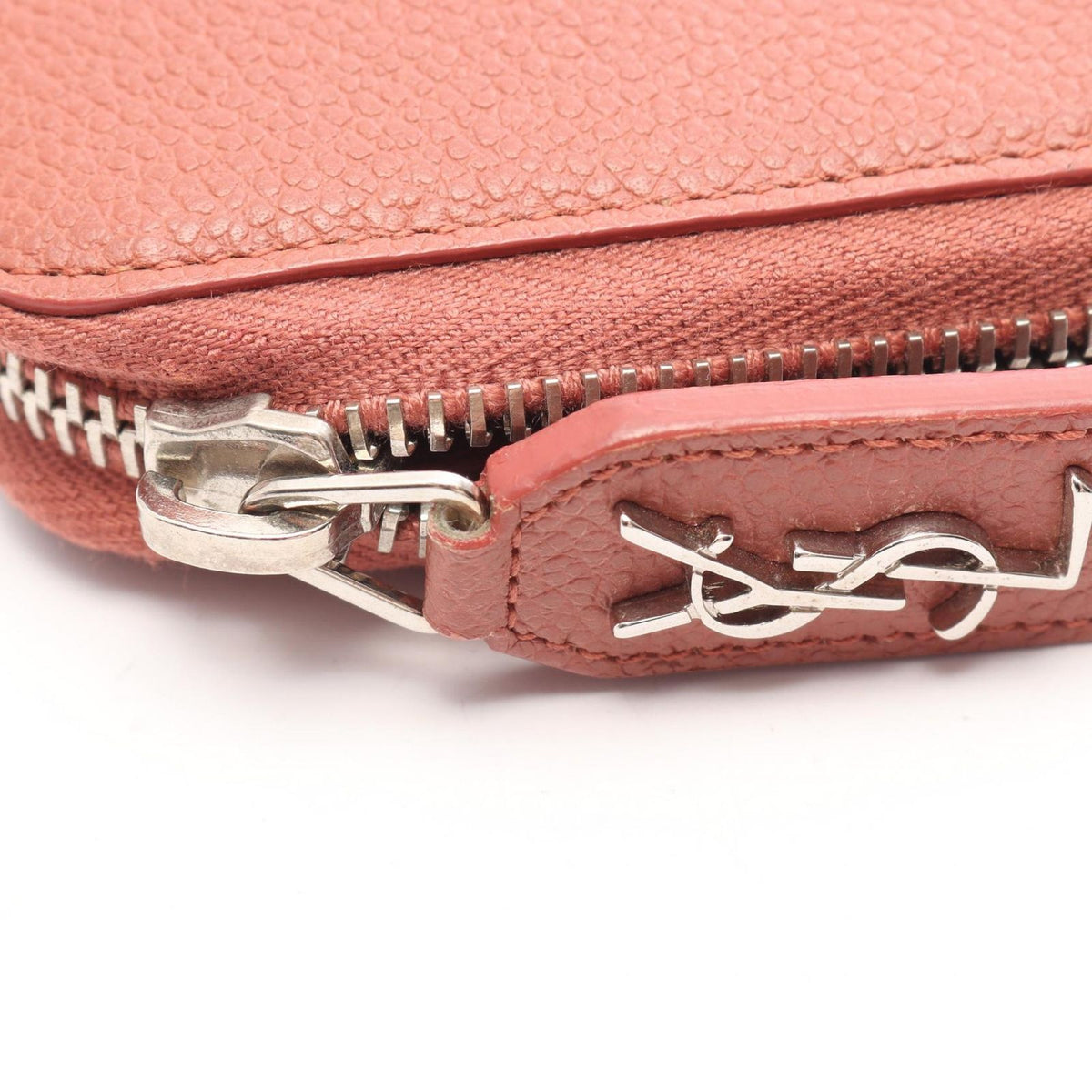 Saint Laurent Paris Round Length Wallet Classic Rive Gauche Terracotta Leather — view 7