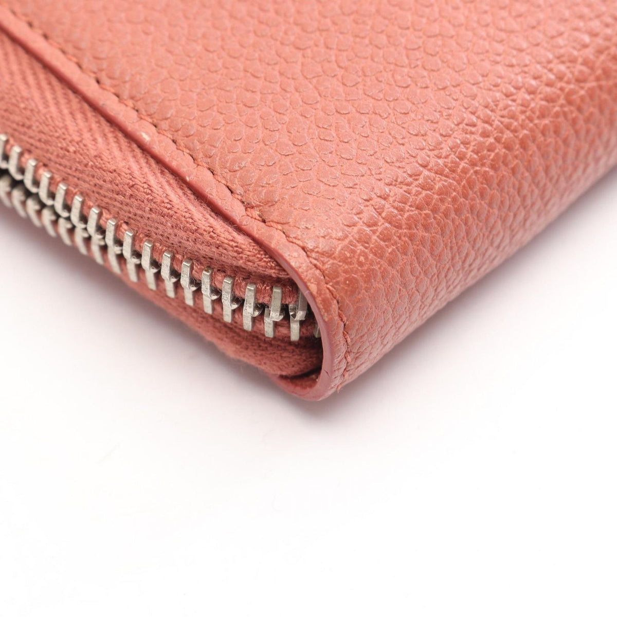 Saint Laurent Paris Round Length Wallet Classic Rive Gauche Terracotta Leather — view 6