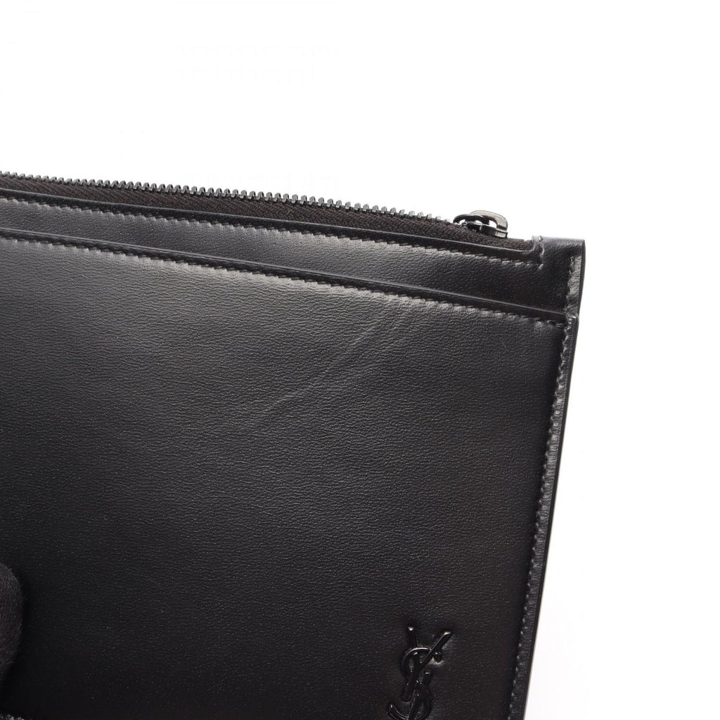 Saint Laurent Paris Pouch Tiny Monogram Bill Black Leather — view 5