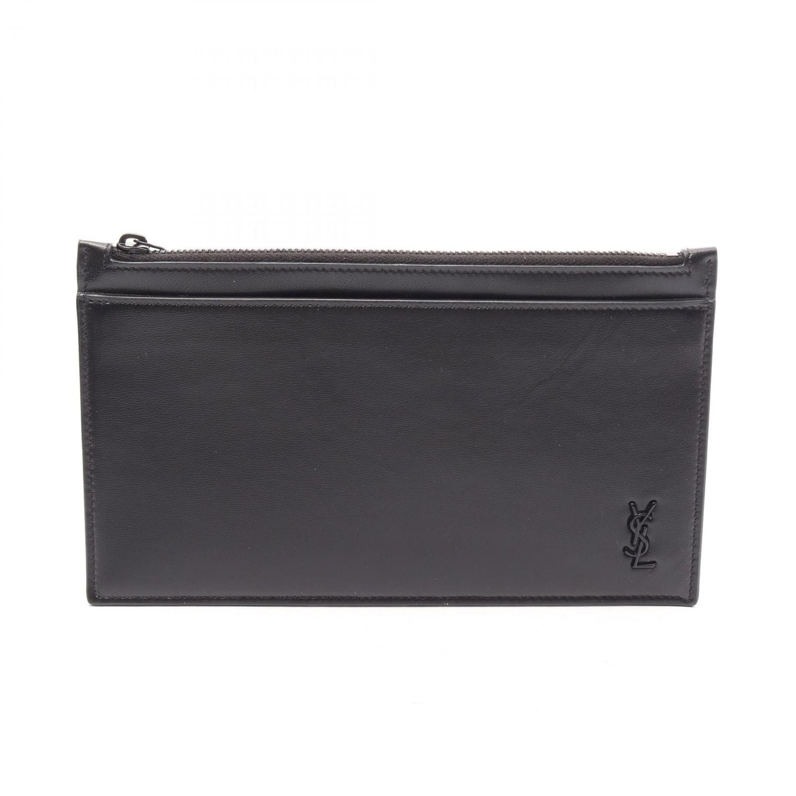 Saint Laurent Paris Pouch Tiny Monogram Bill Black Leather