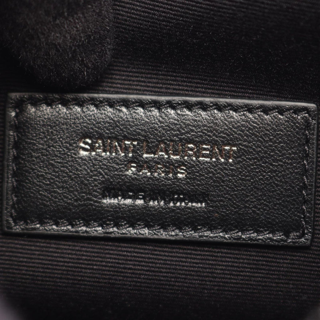 Saint Laurent Paris Pouch Tiny Monogram Bill Black Leather — view 4