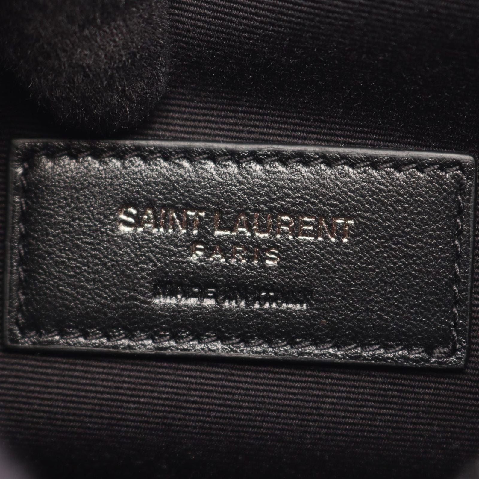 Saint Laurent Paris Pouch Tiny Monogram Bill Black Leather — view 4