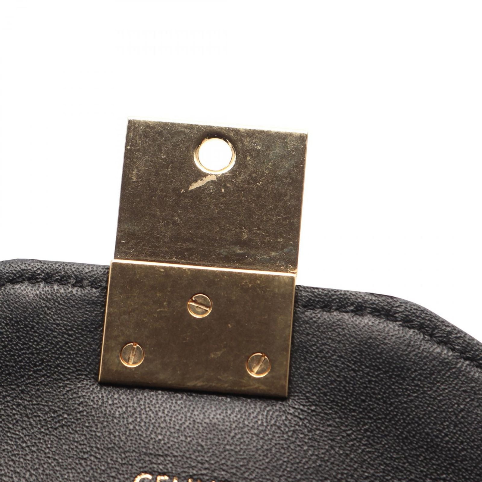 Celine Shoulder Bag C Black Leather Chain — view 5