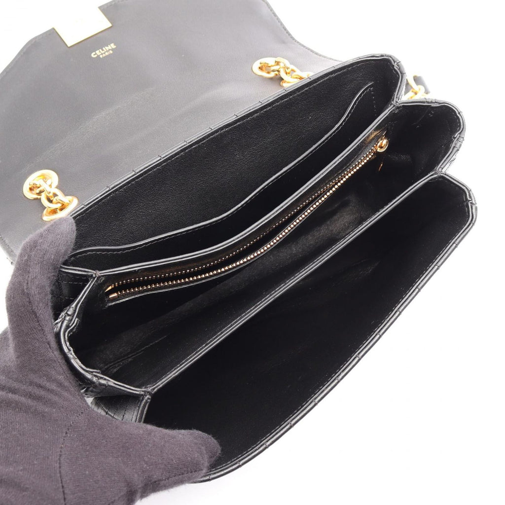 Celine Shoulder Bag C Black Leather Chain — view 3