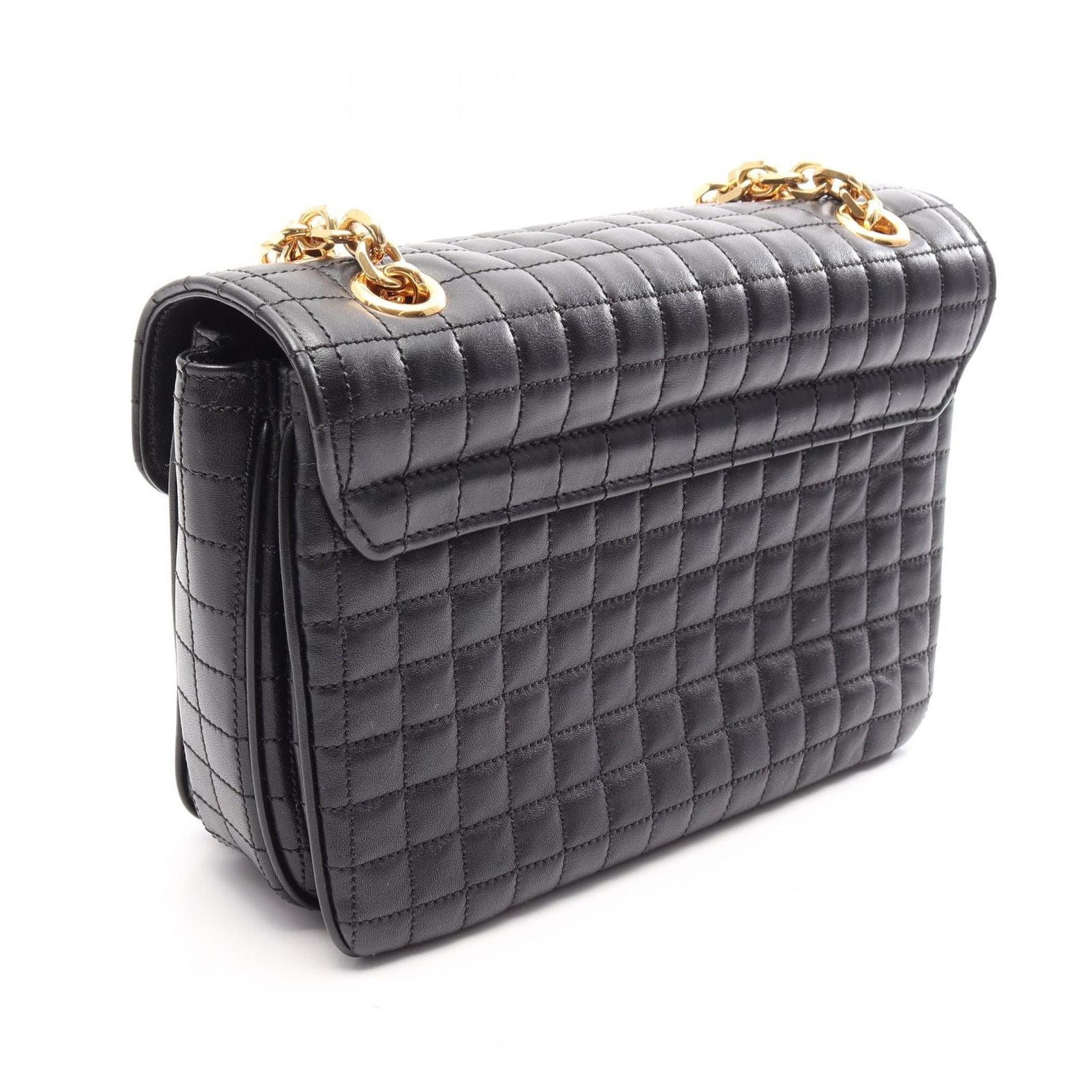 Celine Shoulder Bag C Black Leather Chain — view 2