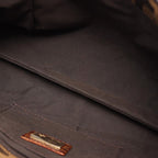 Fendi Shoulder Bag Zucca Black Brown Canvas Leather Handle — view 5